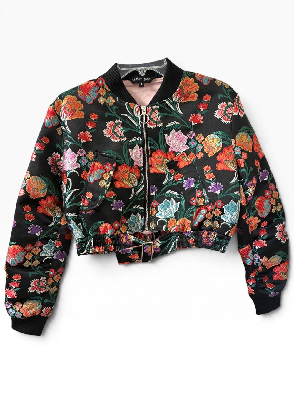 Sister Jane Gaucho Cropped Bomber Jacket Women's Size Small